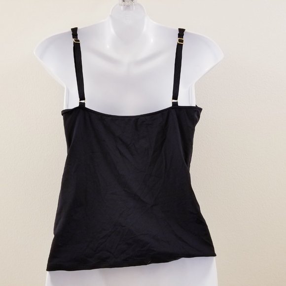 La Blanca Black Tankini Top - Size 10 - Picture 5 of 8